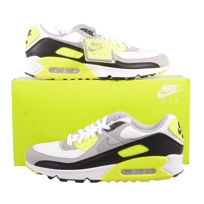 Lot 56 - Nike Air Max 90, white/particle grey/volt black, UK10.5