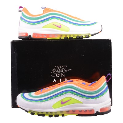 Lot 57 - Nike Air Max 97 OA JL On Air Summer of Love, white/hyper violet/volt, UK10.5