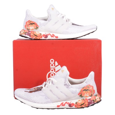 Lot 28 - Adidas Ultraboost DNA, white/tiger, UK10.5