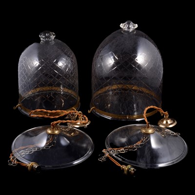 Lot 404 - Two modern glass ceiling lights