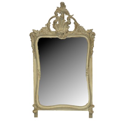 Lot 339 - French painted mirror