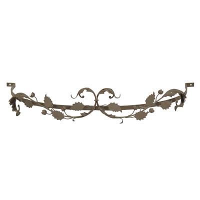 Lot 318 - Painted metal bed crown/ canopy