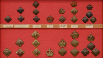 Lot 197 - Collection of British Military Officers Insignia, and other cap badges