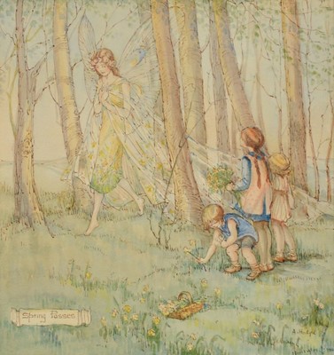 Lot 179 - A Hodge, two children's illustrations 'Spring Passes' and 'The Magic Circle'