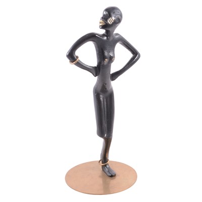Lot 92 - Karl Hagenauer, African dancer, a patinated bronze sculpture