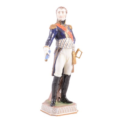 Lot 29 - Dresden porcelain military figure of Bernadotte