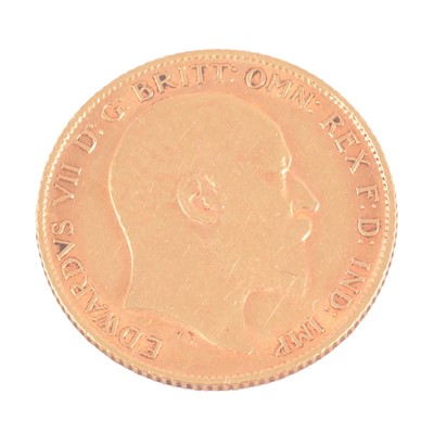 Lot 1154 - A Gold Half Sovereign Coin, Edward VII, 1909.