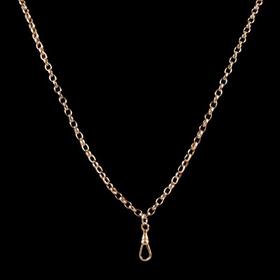 Lot 359A - A 9 carat yellow gold chain link necklace.