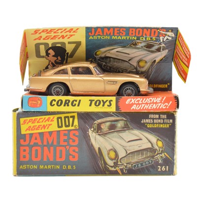 Lot 151 - 1965 Corgi die-cast James Bond vehicle, ref. 261 Aston Martin DB5, Gold