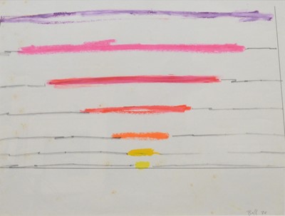 Lot 129 - Trevor Bell (British, 1930-2017), Untitled (linear composition), and Energy Bars
