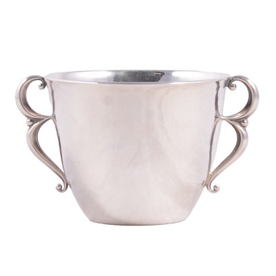 Lot 147 - Georg Jensen, a small twin-handled silver cup, 1954