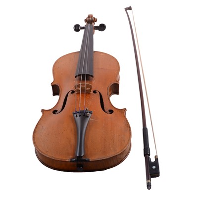 Lot 80A - Continental violin and bow