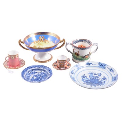 Lot 50 - Noritake dessert bowl, Nanking style dishes, and other decorative ceramics.