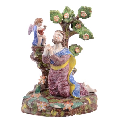 Lot 10 - Staffordshire earthenware group Christ's Agony in the Garden of Gethsemane