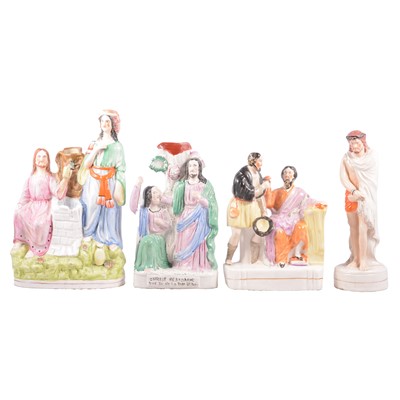 Lot 38 - Four Staffordshire models, New Testament narratives