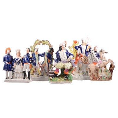 Lot 46 - Five Victorian Staffordshire models