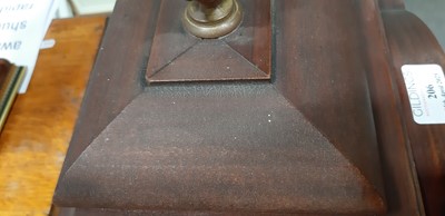 Lot 206 - Stained wood mantel clock