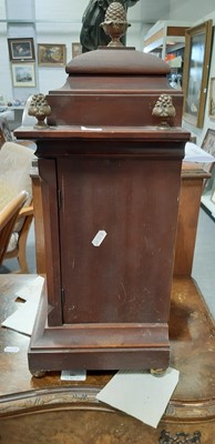 Lot 206 - Stained wood mantel clock