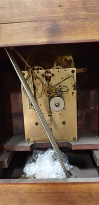 Lot 206 - Stained wood mantel clock
