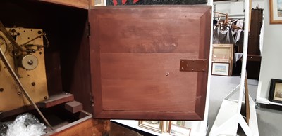 Lot 206 - Stained wood mantel clock
