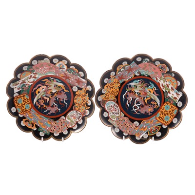 Lot 58 - Pair of Chinese cloisonne plates