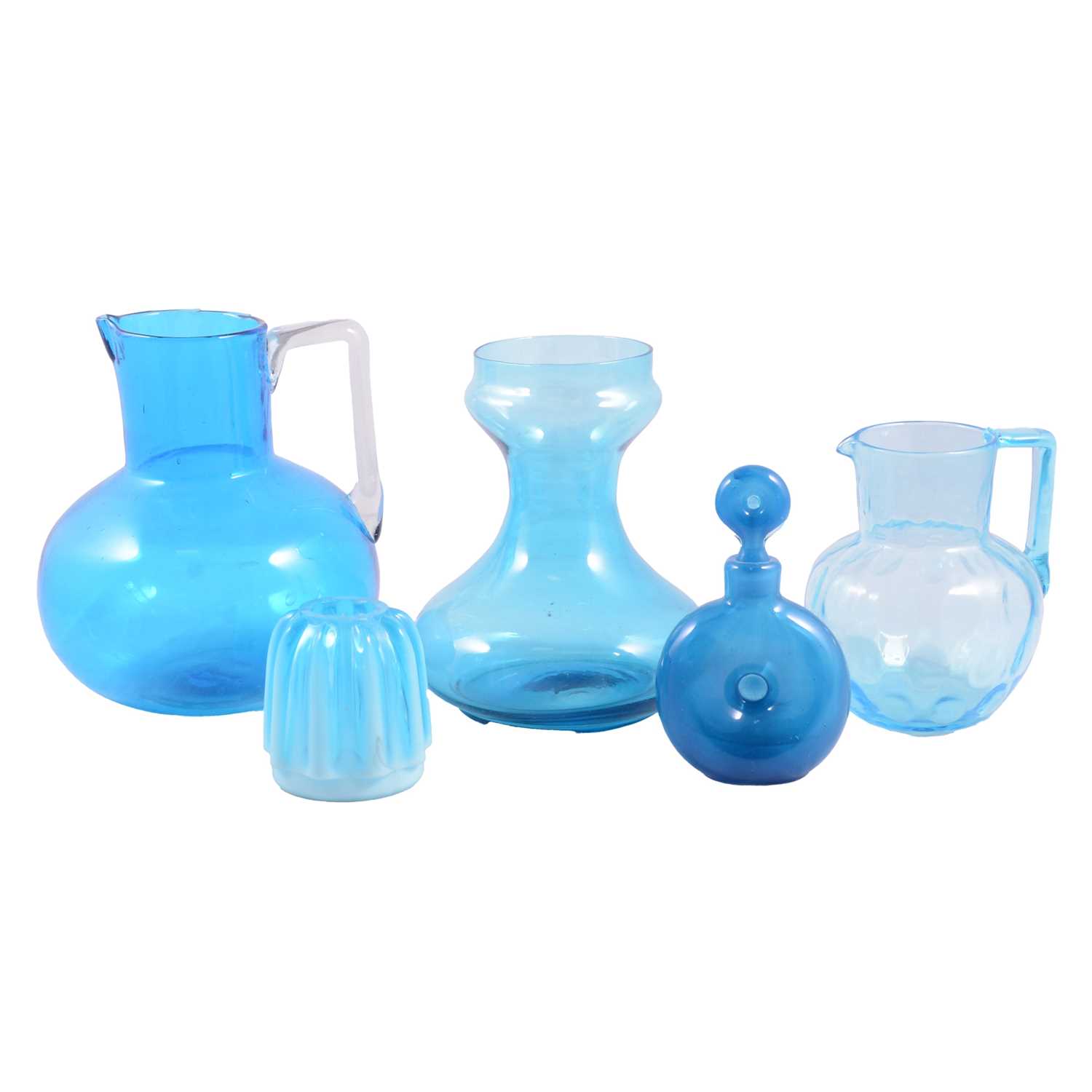 Lot 43 - Collection of ornamental blue glassware