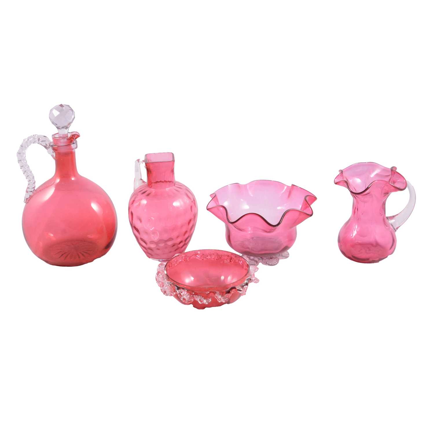 Lot 88 - Small collection of Cranberry glass