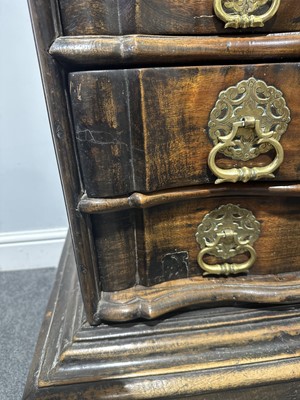 Lot 445 - Dutch Colonial teakwood bureau