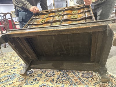 Lot 445 - Dutch Colonial teakwood bureau