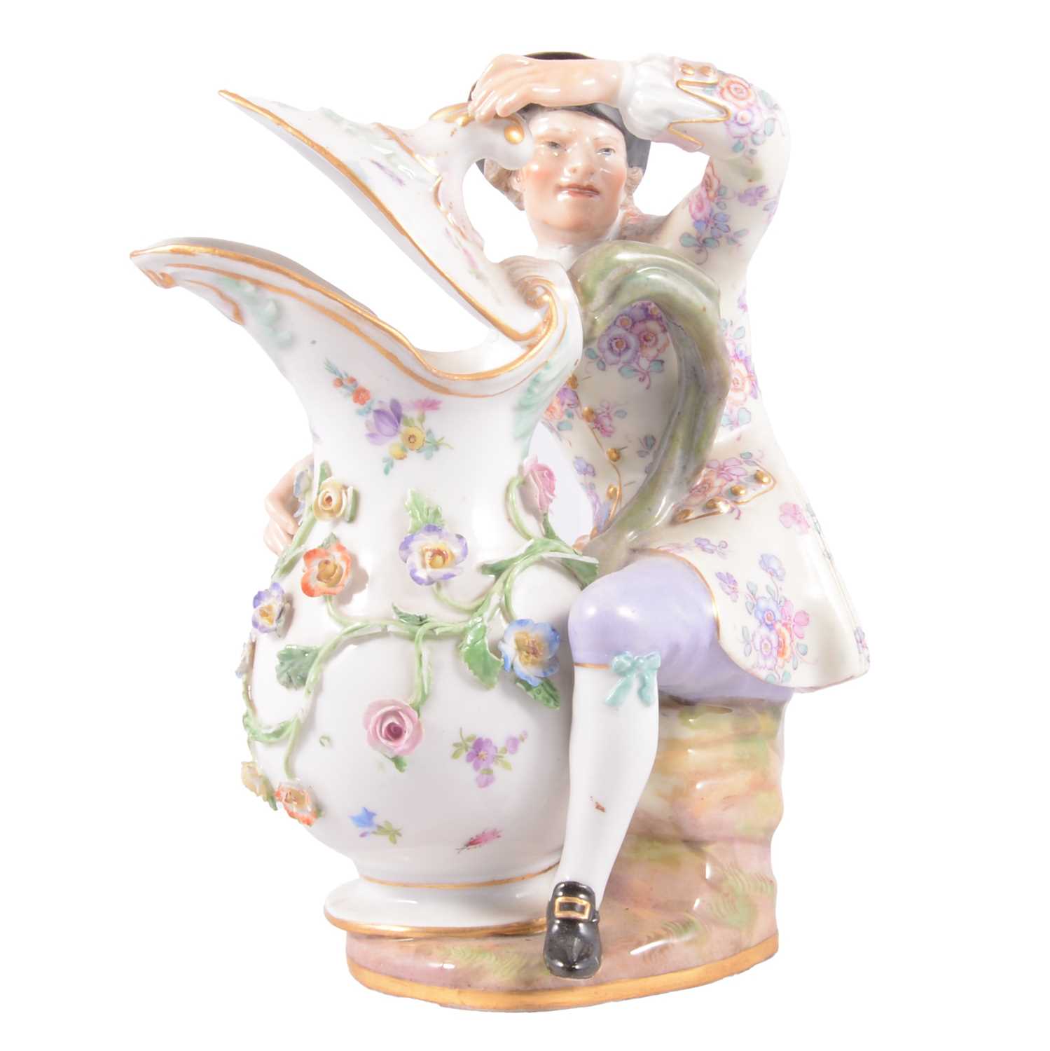 Lot 16 - Meissen porcelain figural ewer