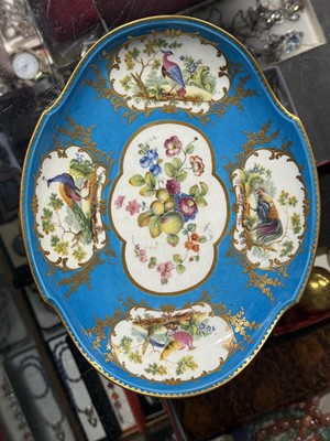 Lot 21 - French porcelain and ormolu mounted tazza