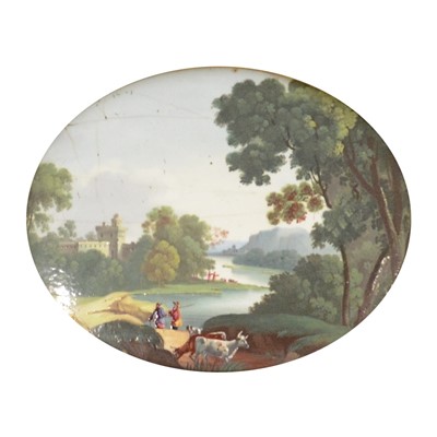 Lot 79 - Pair of Continental enamel plaques, probably French