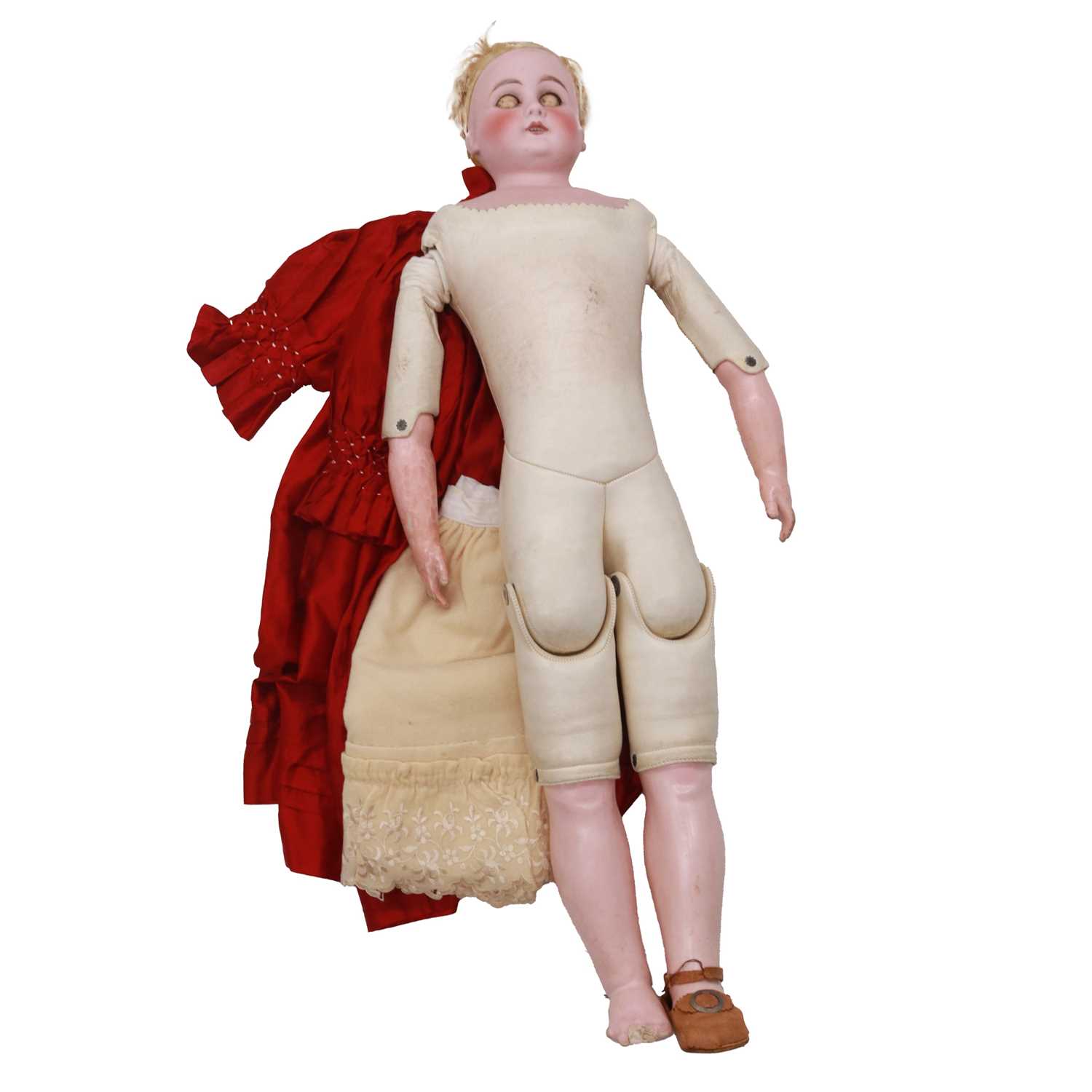 Lot 158 - Bisque head doll, perhaps French, circa 1900