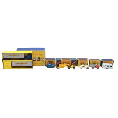 Lot 62 - Six Moko Lesney Matchbox die cast models, boxed