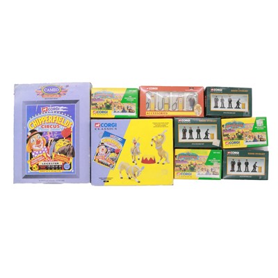 Lot 64 - Nine Corgi die-cast vehicle and figure sets, boxed