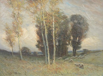 Lot 220 - George Harrison, Landscape with silver birch