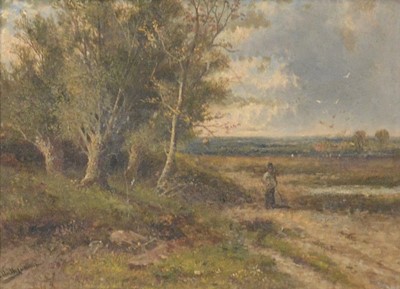 Lot 224 - Abraham Hulk Jnr, Landscape with a stormy sky