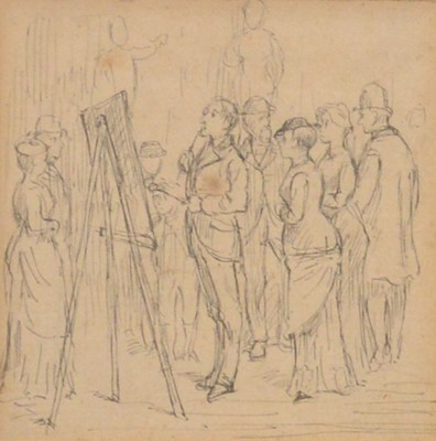 Lot 215 - Manner of Edward Linley Sambourne, The Artist by his easel