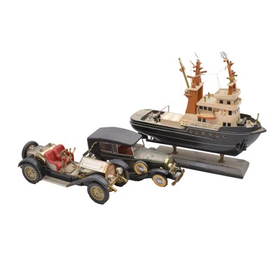 Lot 170 - Two boxes of die-cast vehicles, including Franklin Mint and others
