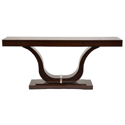 Lot 357 - Contemporary Art Deco style macassar console table