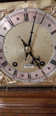 Lot 205 - Edwardian oak table clock