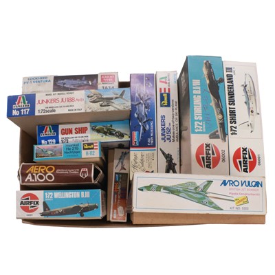 Lot 187 - Twenty model aircraft kits, including Heller, Italaerei, Airfix, LS, Matchbox and others, all boxed
