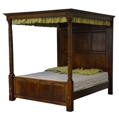 Lot 363 - Modern oak full tester bed