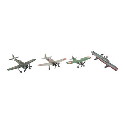 Lot 198 - Fifty-six kit-built plastic model aircraft and ships
