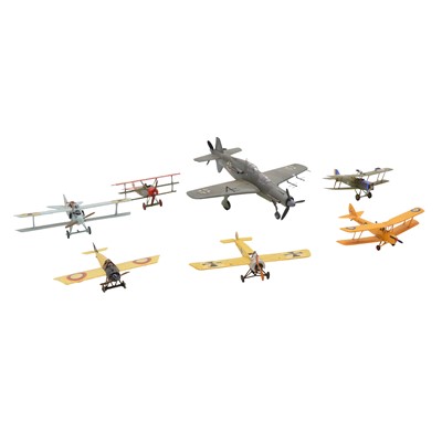 Lot 200 - Forty-four kit-built model aircraft