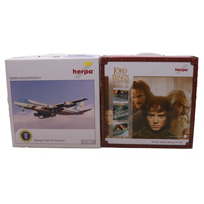 Lot 134 - Eight Herpa model Boeing aircraft, boxed