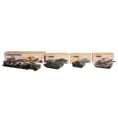 Lot 150 - Four Corgi die-cast model military vehicles M or NM