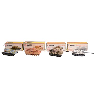 Lot 149 - Four Corgi die-cast model military vehicles