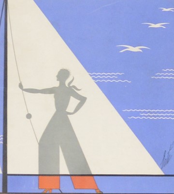 Lot 143 - Four Art Deco magazine covers - including Erte for Harper's Bazaar