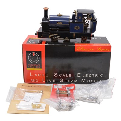 Lot 202 - Accucraft Trains, a G gauge live steam model railway locomotive "Excelsior" 0-4-2